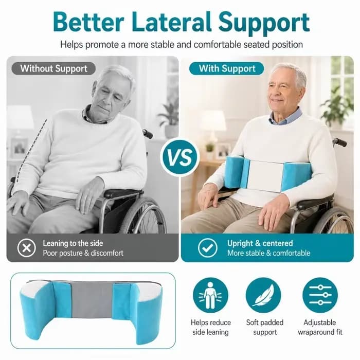 Coussin de soutien latéral pour fauteuil roulant