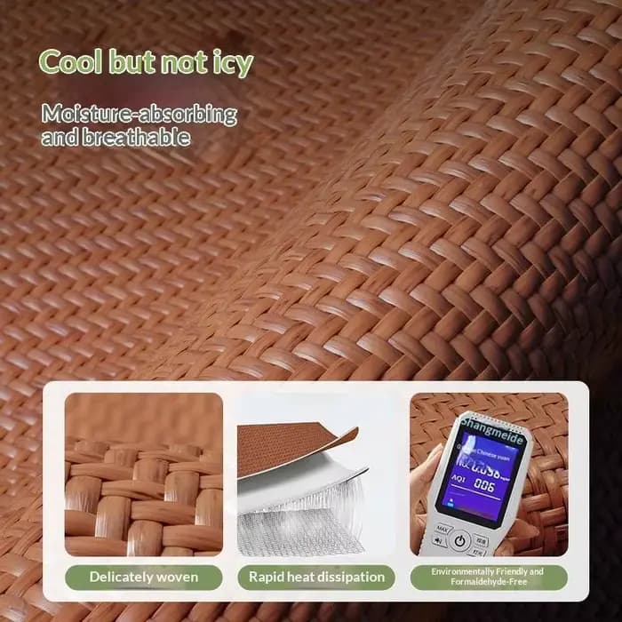 Coussin de chaise rafraîchissant en rotin tressé, respirant et antidérapant, pour cuisine, salle à manger, patio, bureau, voiture