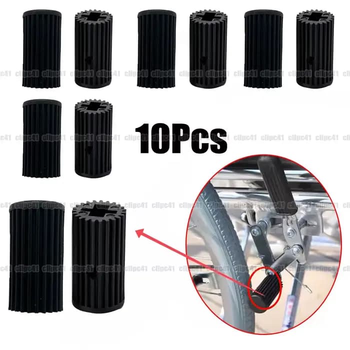 10 pièces [Accessoires pour fauteuil roulant] Housse en cuir pour frein