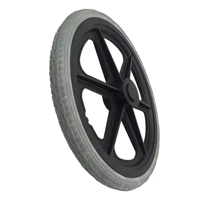 Pneu plein de haute qualité 16x1.75 avec moyeu pour accessoires médicaux arrière de fauteuil roulant de 16 pouces