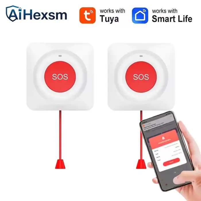 Nouveau bouton d'appel SOS intelligent WiFi Tuya