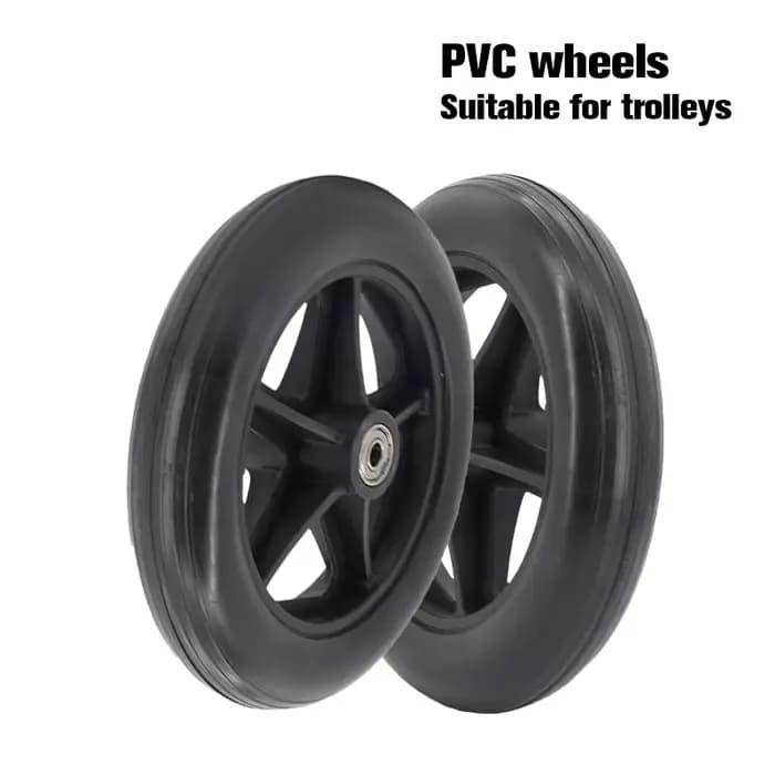 6/7/8/10 pouces fauteuil roulant roue avant en caoutchouc