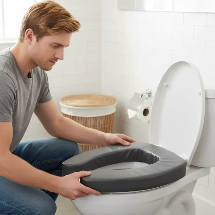 Rehausseur de siège de toilette antidérapant et imperméable