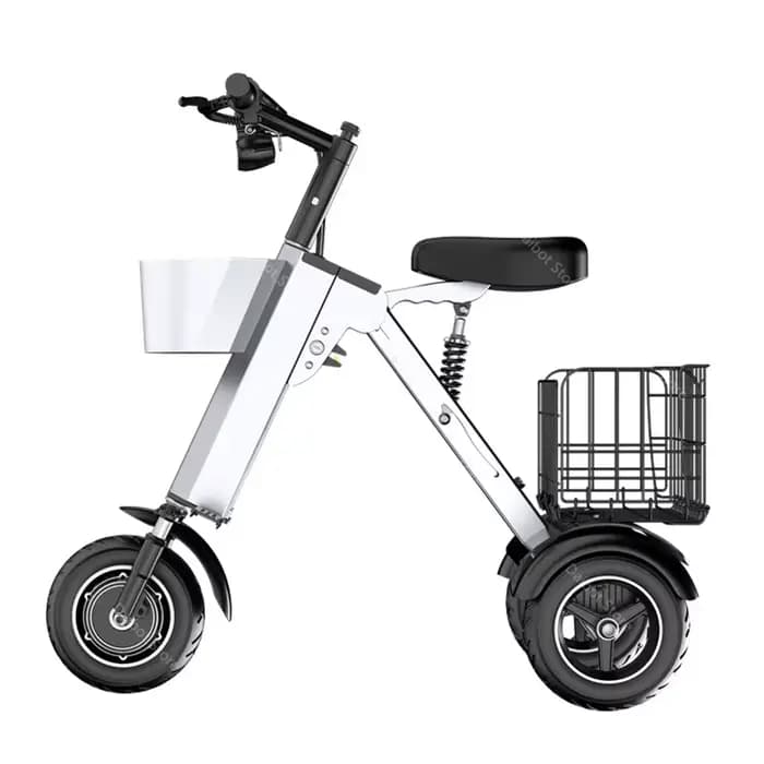Trottinette Électrique Pliable à 3 Roues avec Siège et mir