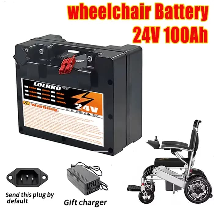 Batterie spéciale pour fauteuil roulant électrique 24V 20Ah-100Ah