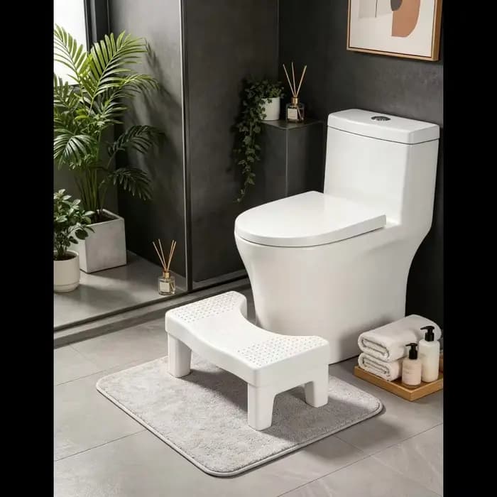 Repose-pieds de salle de bain à double usage et tabouret de toilette antidérapant