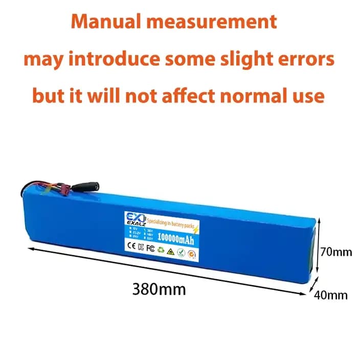 Batterie au lithium pour scooter électrique 10S4P 36V 100Ah