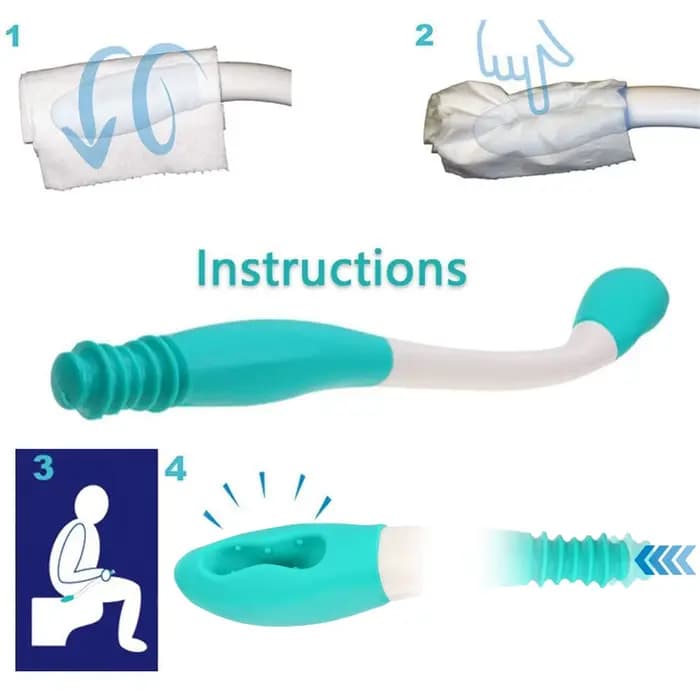 Untior nouvel outil d'aide aux toilettes baguette fesses inférieures sûre facile longue portée nettoyage hygiénique réduit la fatigue-essentiel de sécurité de la salle de bain