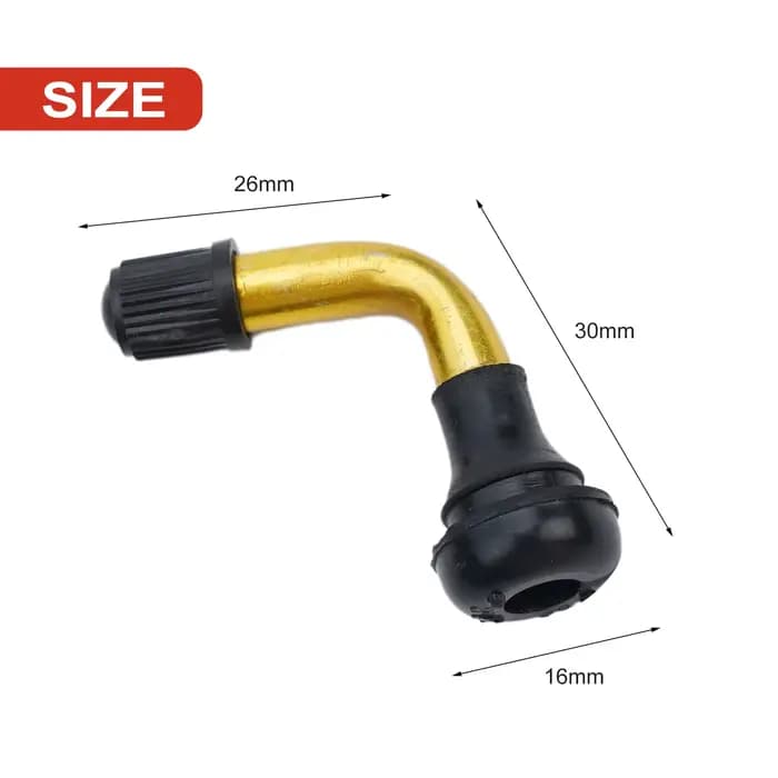 Valve d'air coudée à 90 degrés pour pneus tubeless de trottinette électrique de 10 pouces