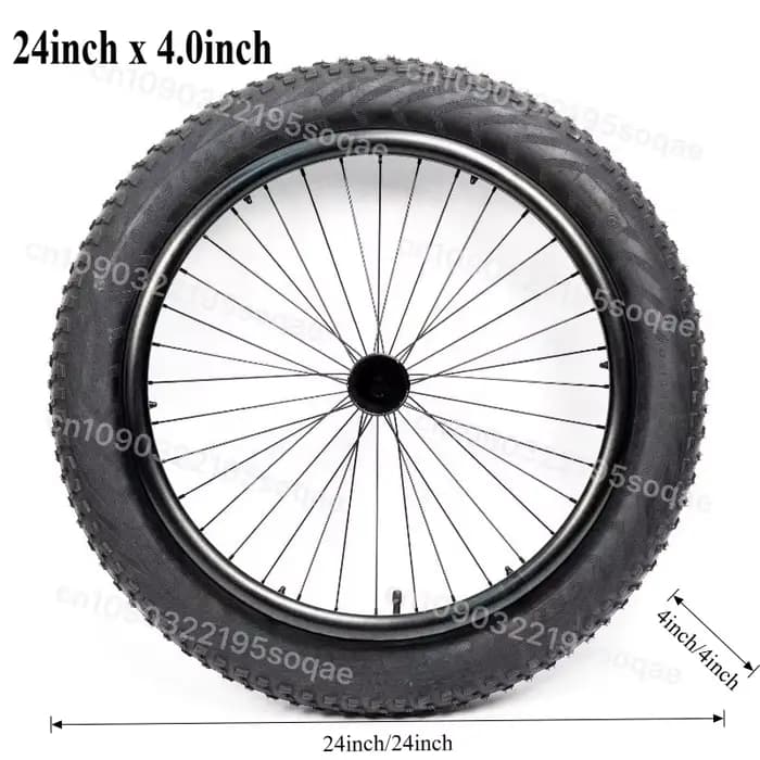 Roue de fauteuil roulant à pneu large de 24 pouces x 4.0