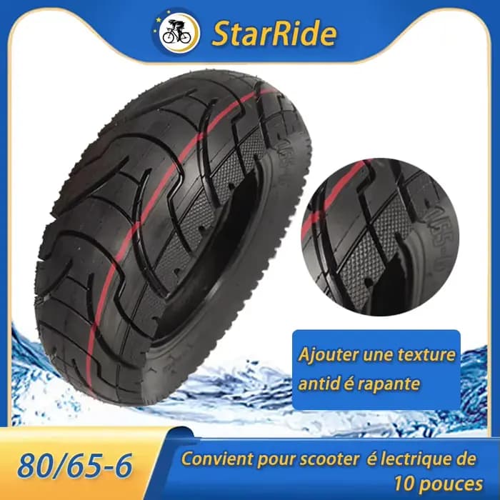 Pneu de Scooter électrique de 10 pouces 80/65-6 10X3.0 pour KUKIRIN G2 Max Inokim oxo Kugoo M4 G1 Dualtron VICTOR EAGLE