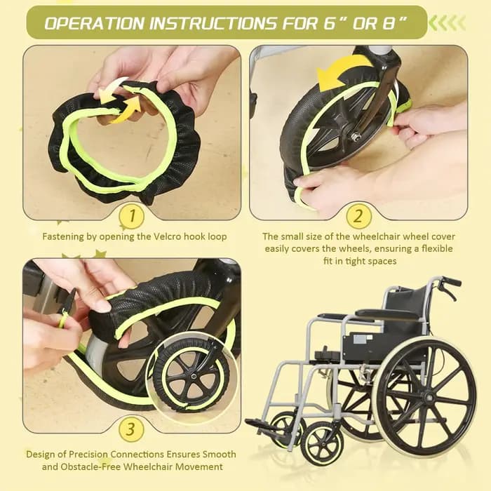 Ehucon Pantoufles pour fauteuil roulant résistantes à l'usure Accessoires