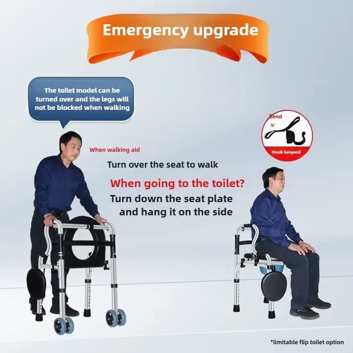 ‌ Déambulateur pour personnes âgées avec siège