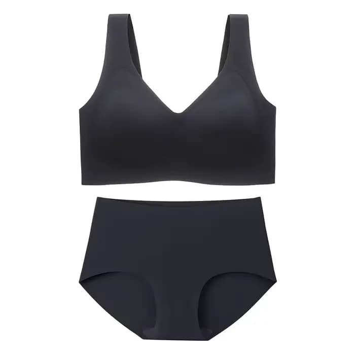 Femmes confort quotidien grande taille ensembles de soutien-gorge culottes filles dodues sans couture grande poitrine petit Anti-affaissement sans fil surdimensionné rembourré soutiens-gorge