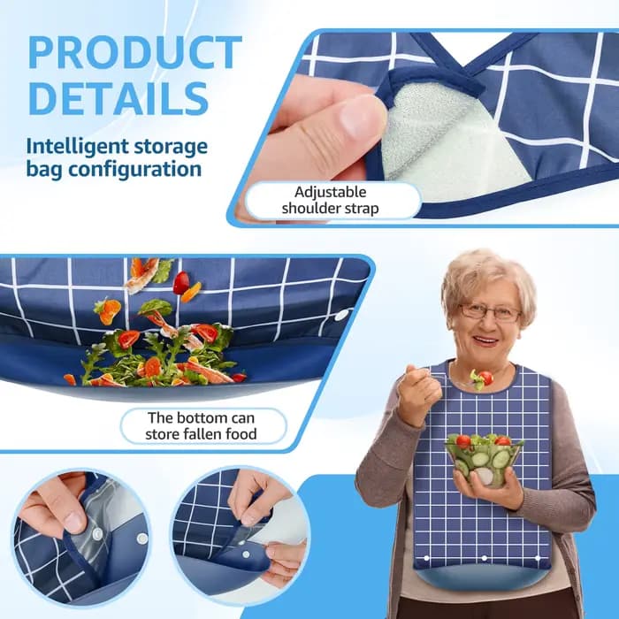 Bavoirs pour adultes, 3 pièces