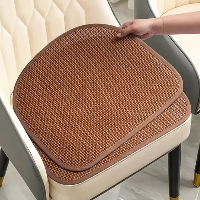 Coussin de chaise en rotin glacé super respirant, anti-transpiration, antidérapant, pour l'été, résistant à l'usure, universel pour chaise de salle à manger