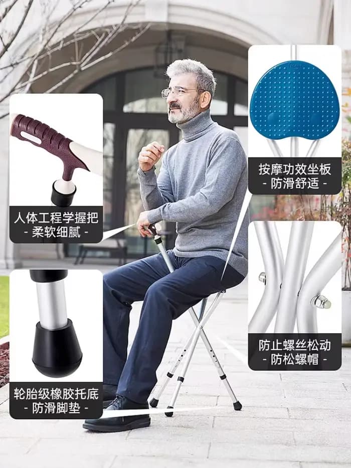 Béquilles et chaises pour personnes âgées