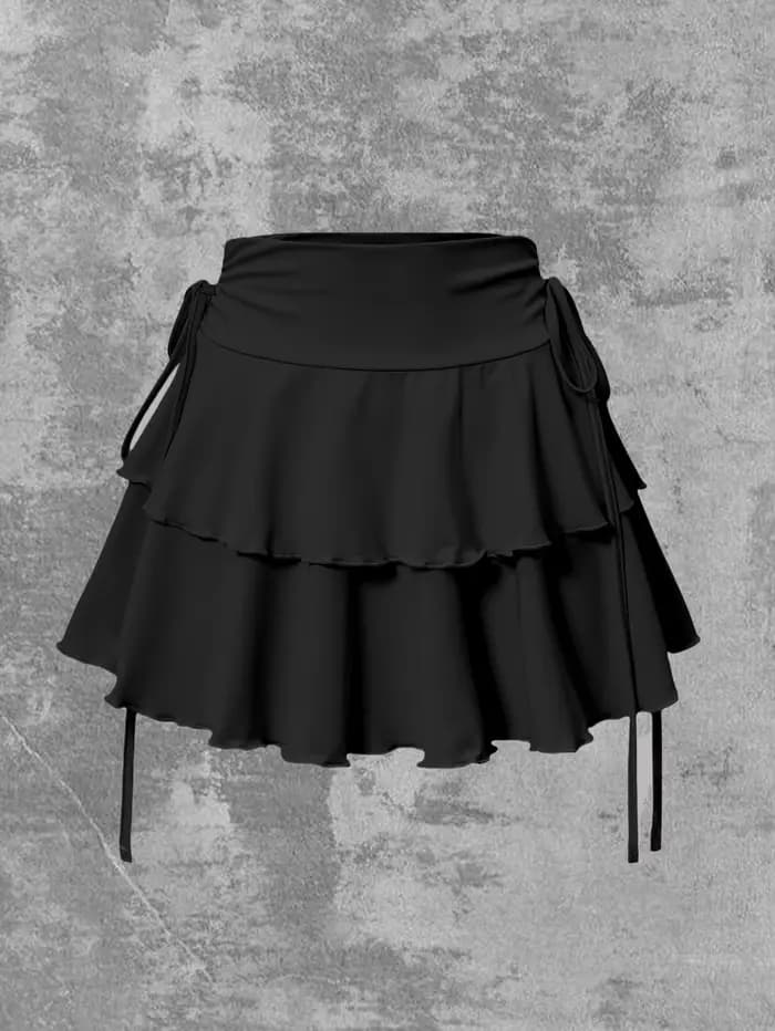 Nouvelle jupe unie pour femme, mode estivale, polyvalente, taille haute, coupe ajustée, taille élastique, jupe courte, articles en stock