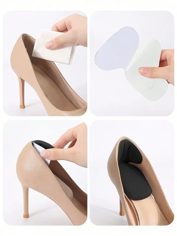 5 paires de coussinets de talon, inserts de chaussures élastiques, grands coussinets de talon pour chaussures, inserts pour hommes et femmes, améliorent l'ajustement et le confort des chaussures, empê