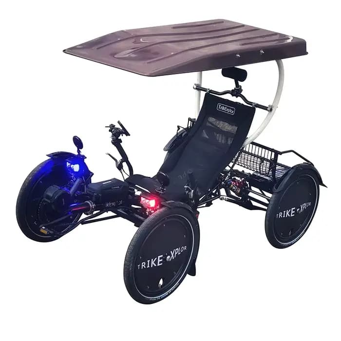Vélo couché quadricycle confortable pour les longs trajets