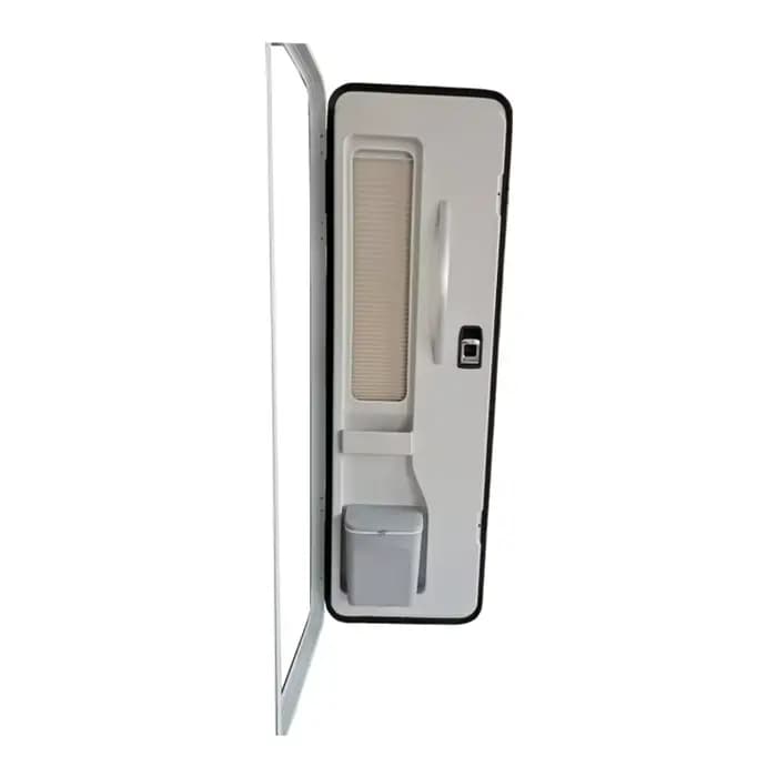Porte de caravane européenne de qualité supérieure, cadre en aluminium blanc, double point de verrouillage, porte moustiquaire