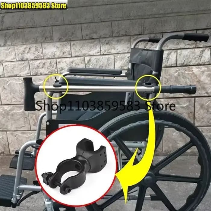 Support de canne pour fauteuil roulant (lot de 2)