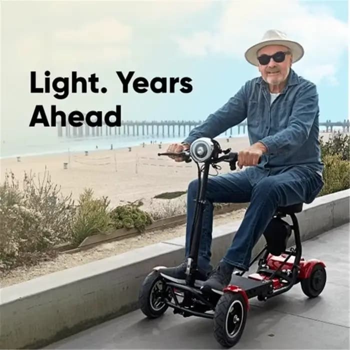Scooter électrique pliant de mobilité de 10 pouces portable 4 roues 36V 500W double moteur
