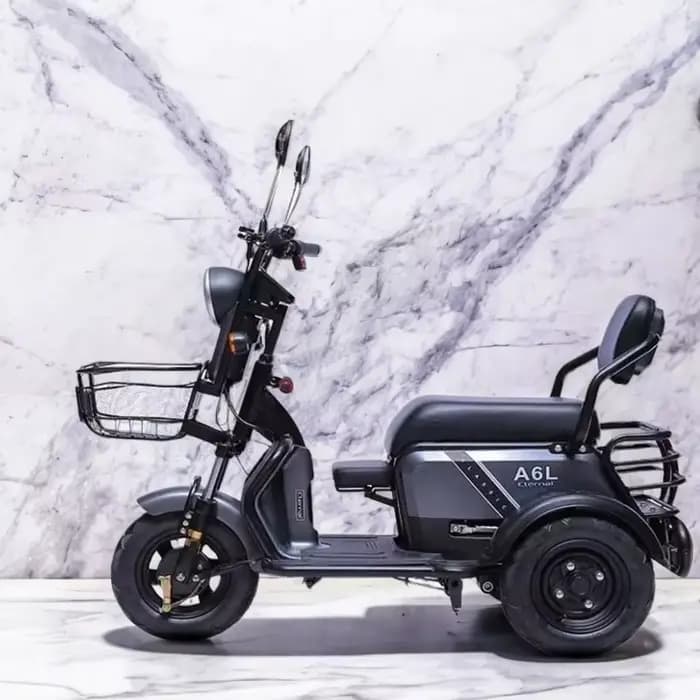 Tricycle électrique à trois places pour Parent et enfant