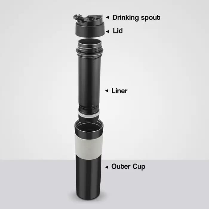ICafilas 350ML café thé Portable presse française cafetière bouteille