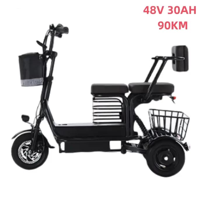 Tricycle électrique de 10 pouces pour personnes âgées/adultes