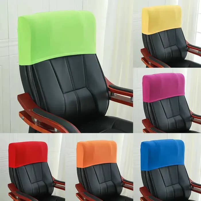 Housse de dossier de chaise de bureau élastique, protection arrière de chaise, anti-poussière, housse de dossier de chaise, taie d'oreiller de tête de chaise