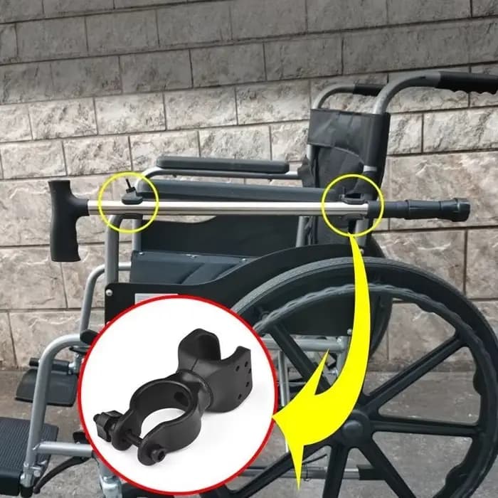 Support de fixation pour béquilles de fauteuil roulant