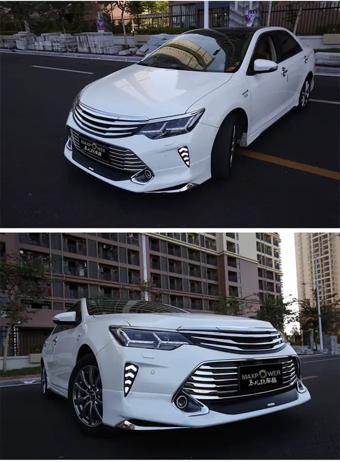 MONTFORD – calandre avant en ABS chromé pour Toyota Camry 2015 2016, calandre avant modifiée, brillant, maille centrale, accessoires de voiture