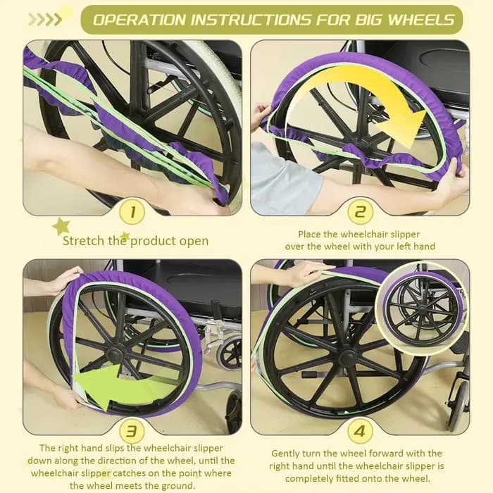 Ehucon Pantoufles pour fauteuil roulant résistantes à l'usure Accessoires