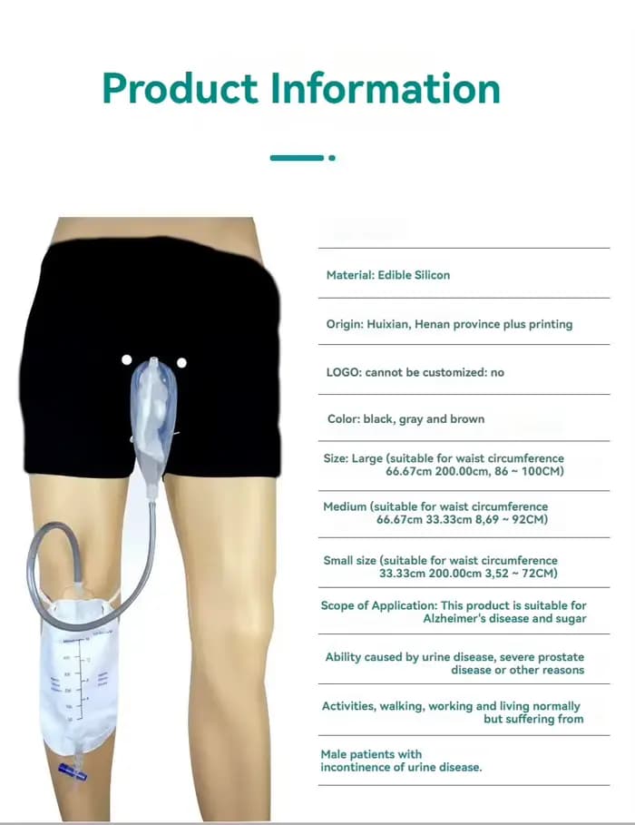 Récepteur urinaire réutilisable pour hommes