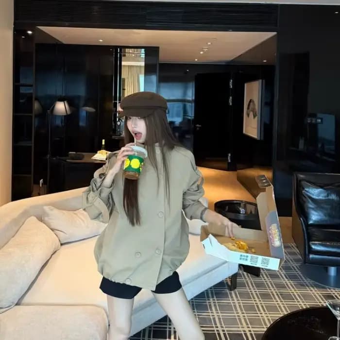 Trench-Coat pour femmes, nouveau Style, élégant, Noble, haut de gamme, léger, luxe, ample, décontracté, Double boutonnage, col montant, 2025