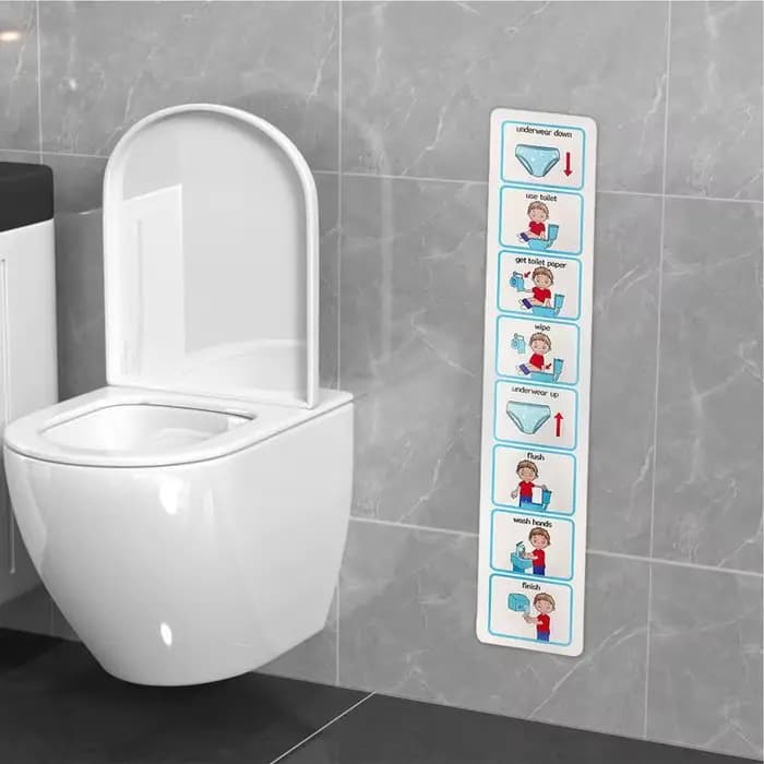 Tableau d'entraînement aux toilettes