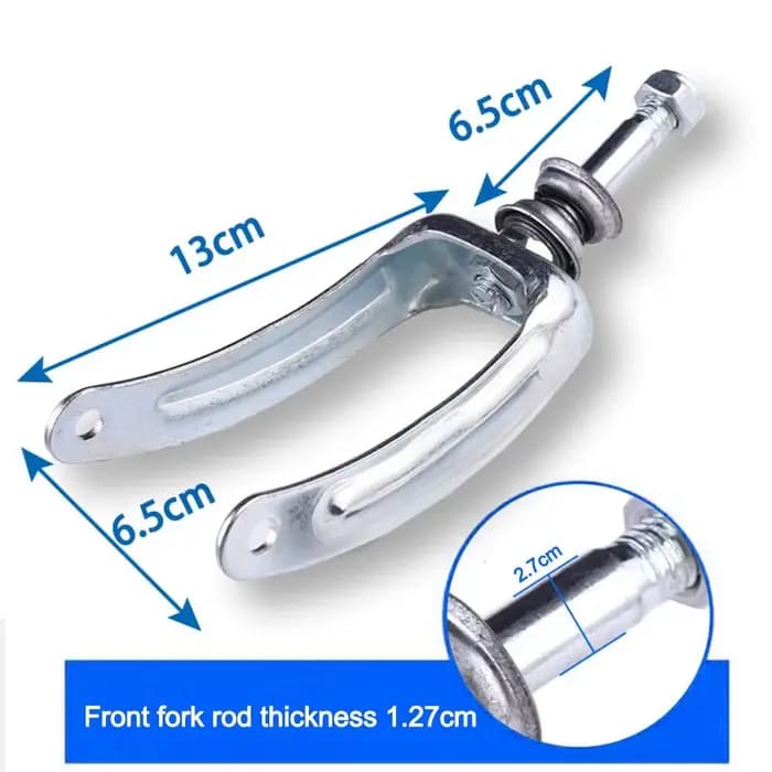 Fourche en acier pour fauteuil roulant