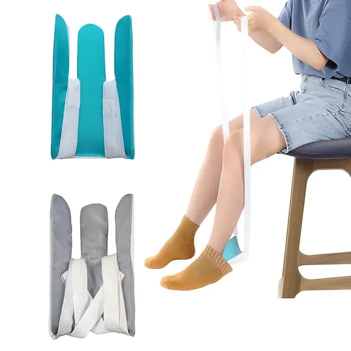 Dispositif d'aide à la mise des chaussettes sans se pencher
