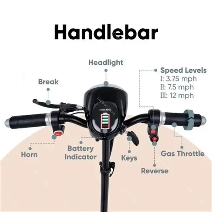 Trottinette de mobilité électrique pliable