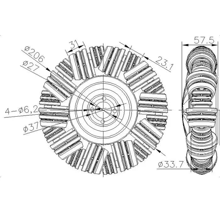 Roue de fauteuil roulant