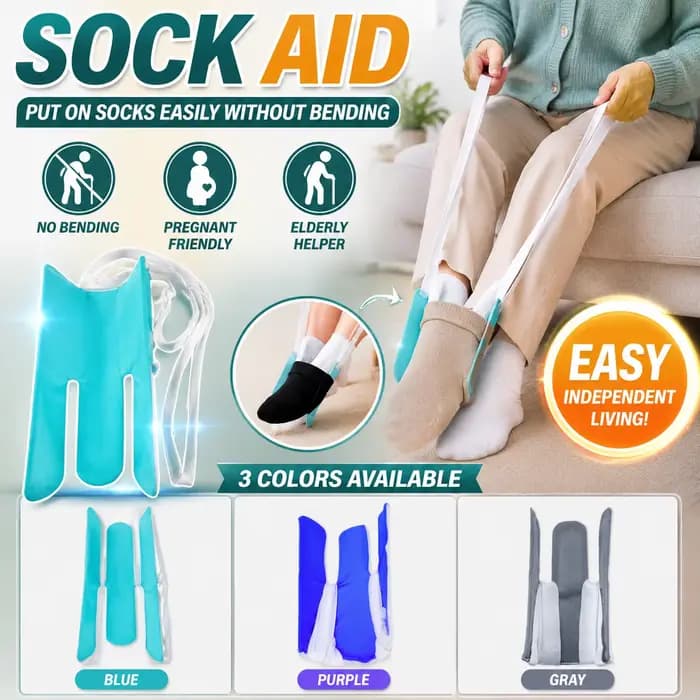 Aide à la pose des chaussettes