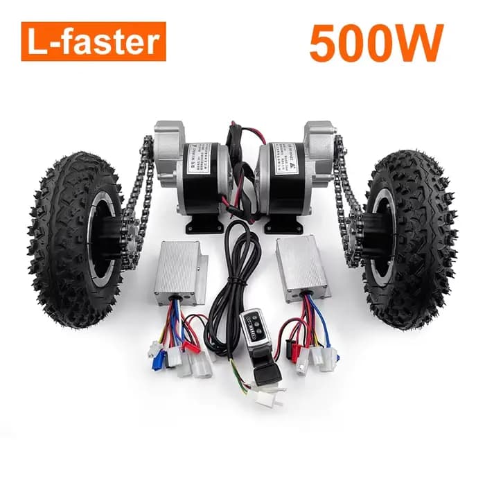 Kit de Conversion de chariot électrique à double entraînement 500W