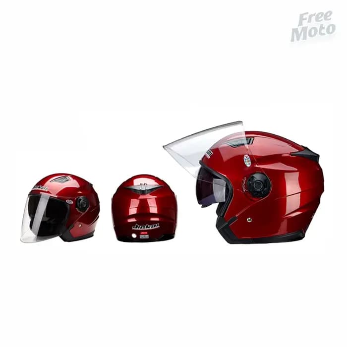 JIEKAI casque Scooter moto électrique moteur Van hommes femmes Vintage Double visière casques adapté aux quatre saisons M-XL #