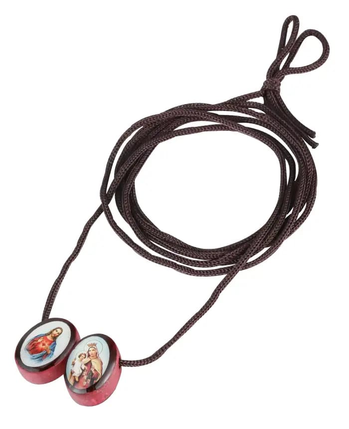 10 pièces scapulaire ovale en bois de notre dame du chapelet Carmel compagnon dévotion à la VENERATION de la vierge marie, CONFIDENCE LOVE