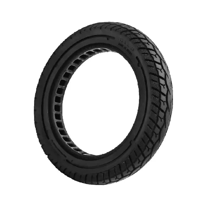 Trottinette électrique de 12 pouces avec pneus solides 12 x 2.125 et pneus anti-explosion en nid d'abeille amortisseurs non gonflables