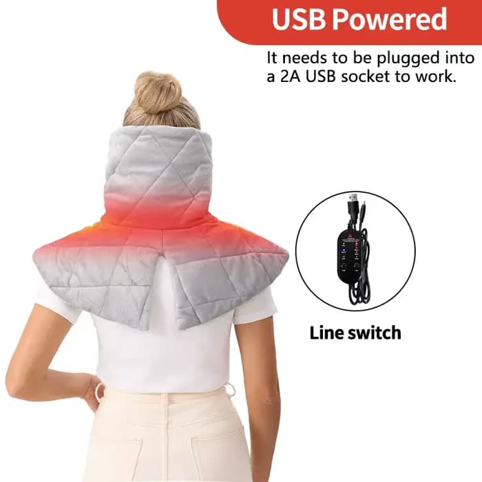 Enveloppe chauffante électrique pour les épaules, soulage la fatigue, chaleur pour les épaules et le cou, détente à domicile, 3 modes, protection bien-être