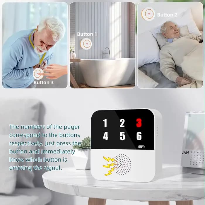 Tuya WiFi sans fil soignant téléavertisseur Patient SOS appel bouton ascenseur alerte systèmes pour personnes âgées