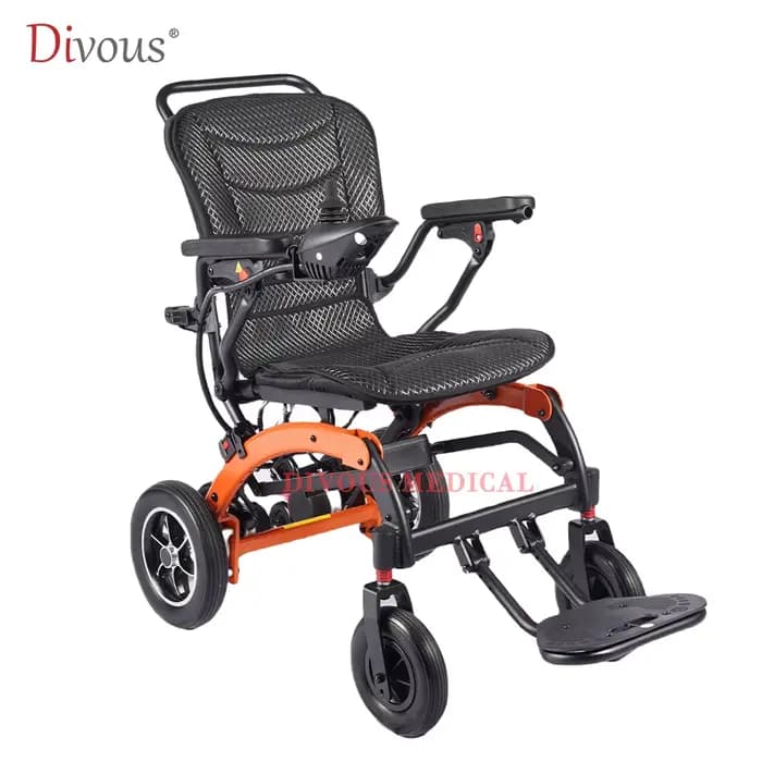 Fauteuil roulant ultraléger 500W pour handicapés, électrique, à quatre roues, pliable, pour l'extéri