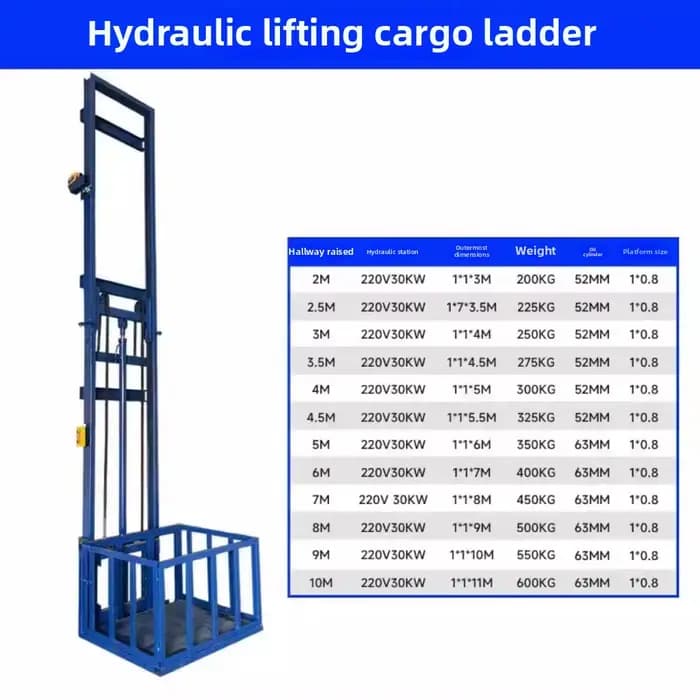 Ascenseur hydraulique domestique 2-5 étages pour petite villa, grenier, maison et transport de march